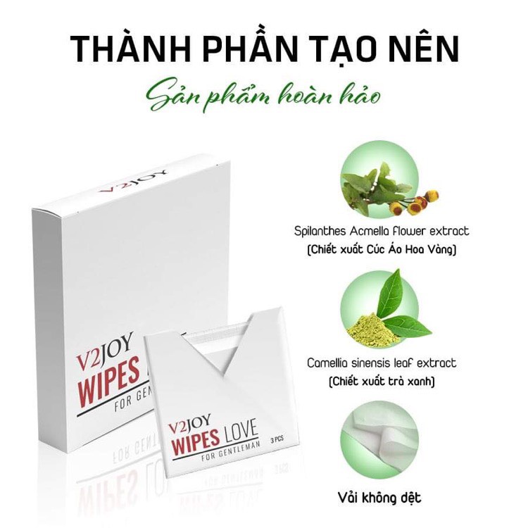 V2JOY - Khăn lau nam giới tăng cường sinh lý, kéo dài thời gian cho cuộc vui lâu hơn Oniiz bản lĩnh đàn ông