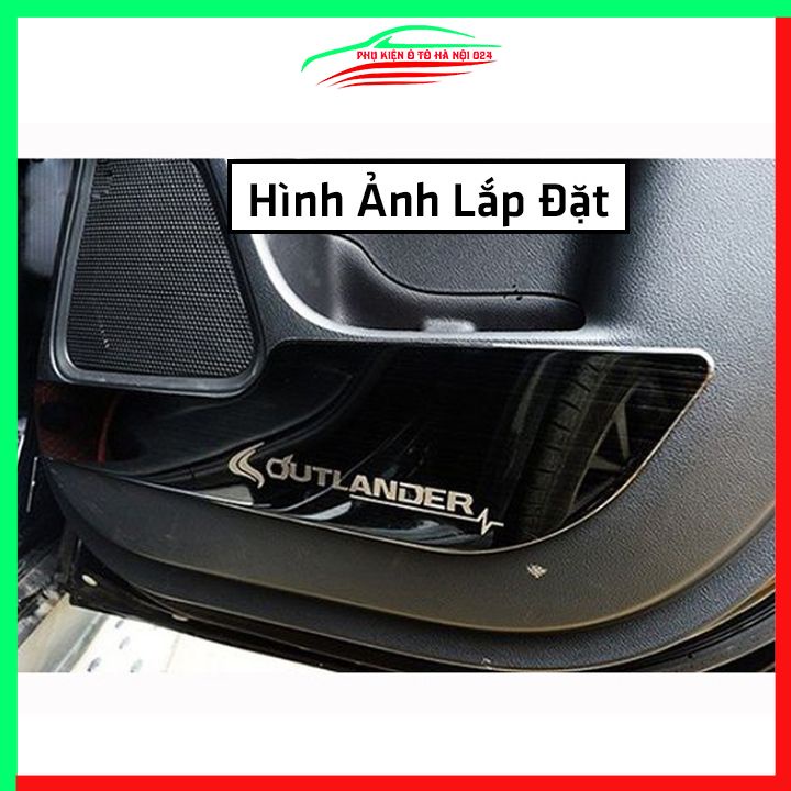 Bộ ốp tapli Outlander 2017-2022 vân Titan chống xước va đập khi mở cửa và làm đẹp xe
