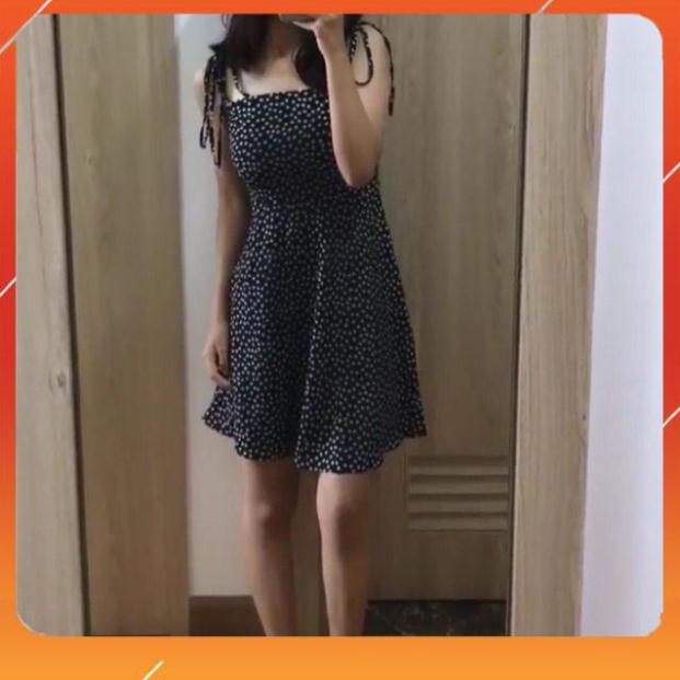 Đầm Bi Xoè 2 Dây ♥️♥️♥️giảm giá♥️♥️♥️Siêu Hot MÃ 911