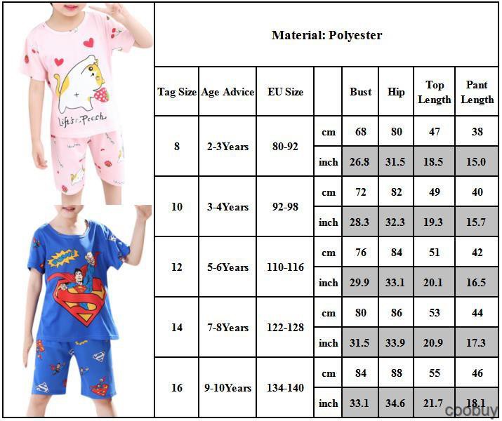Bộ Đồ Ngủ Pijama Ngắn Tay Bé Trai Bộ Quần áo In Hoạt Hình Thoải Mái Cho Bé Từ 1-10 Tuổi