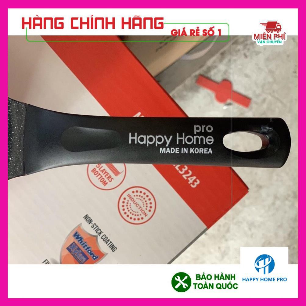 [MADE IN KOREA] Nồi quấy bột Orsay tráng sứ HAPPY HOME 16cm màu hồng, quánh bột cho trẻ em, chống dính, an toàn cho bé.