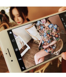 Đầm hoa tay phồng korea