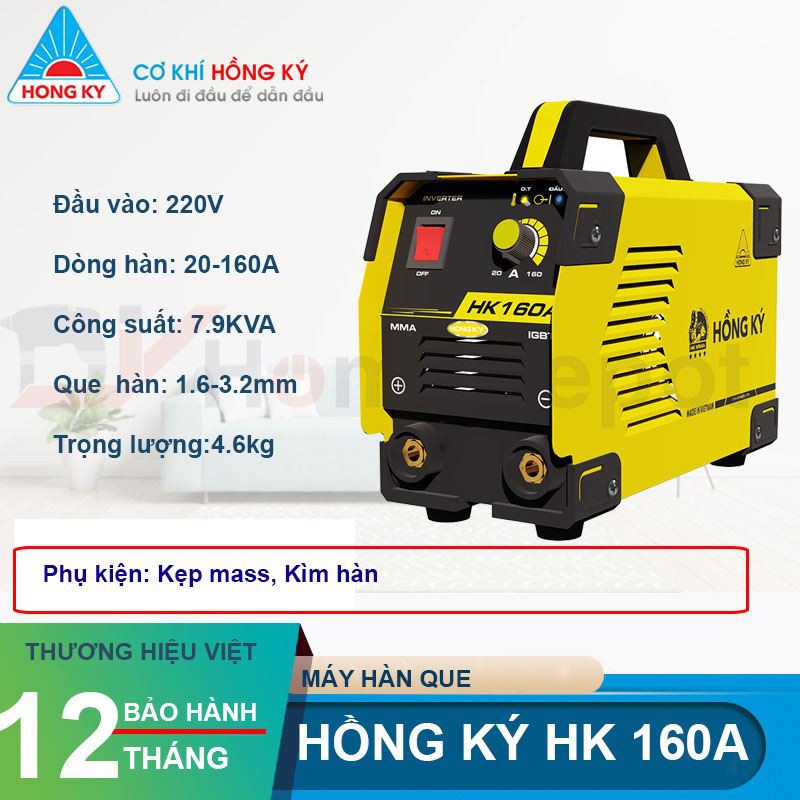 [HÀNG XỊN] Máy Hàn Điện Tử  HỒNG KÝ HK - 160A - Chống Giật