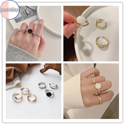 Set 3 nhẫn hở thiết kế đơn giản thời trang cho nữ