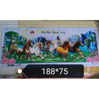 Thành phẩm Tranh đính đá mã đáo thành công
