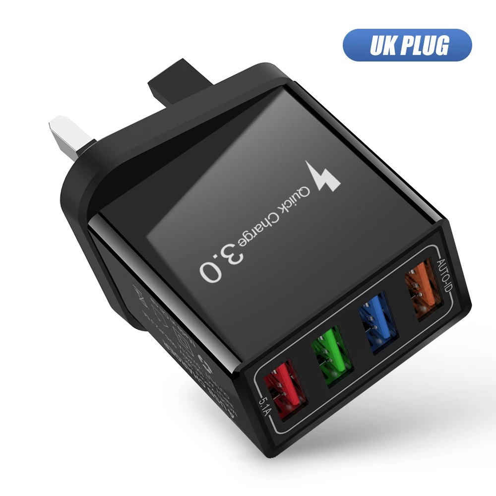 1 Cục Sạc 4 Cổng Usb Có Đèn LED Hàng Mới 2022 Dành Cho Điện Thoại Di Động