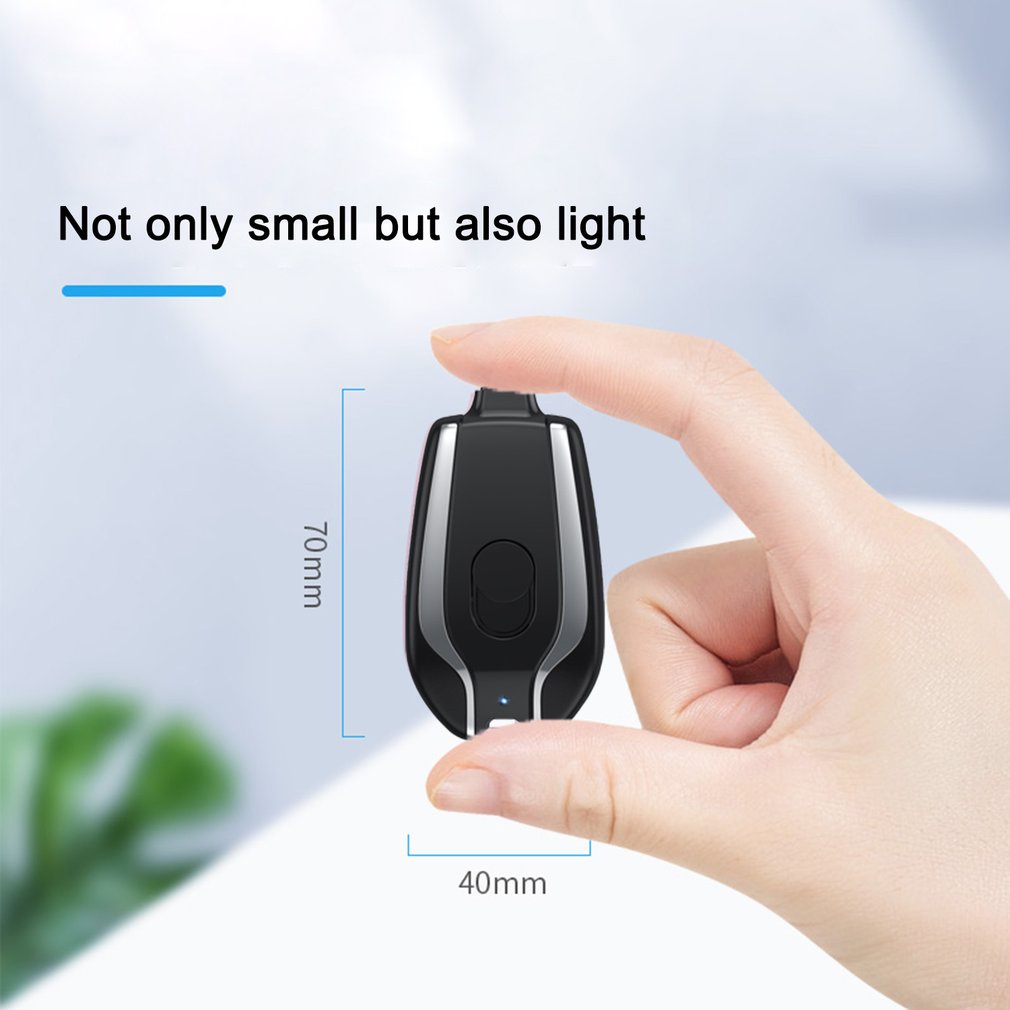 Sạc kho báu USB xách tay bên ngoài điện thoại di động sạc pin với Mini Key Buckle Không có cáp dữ liệu với giao diện sạc