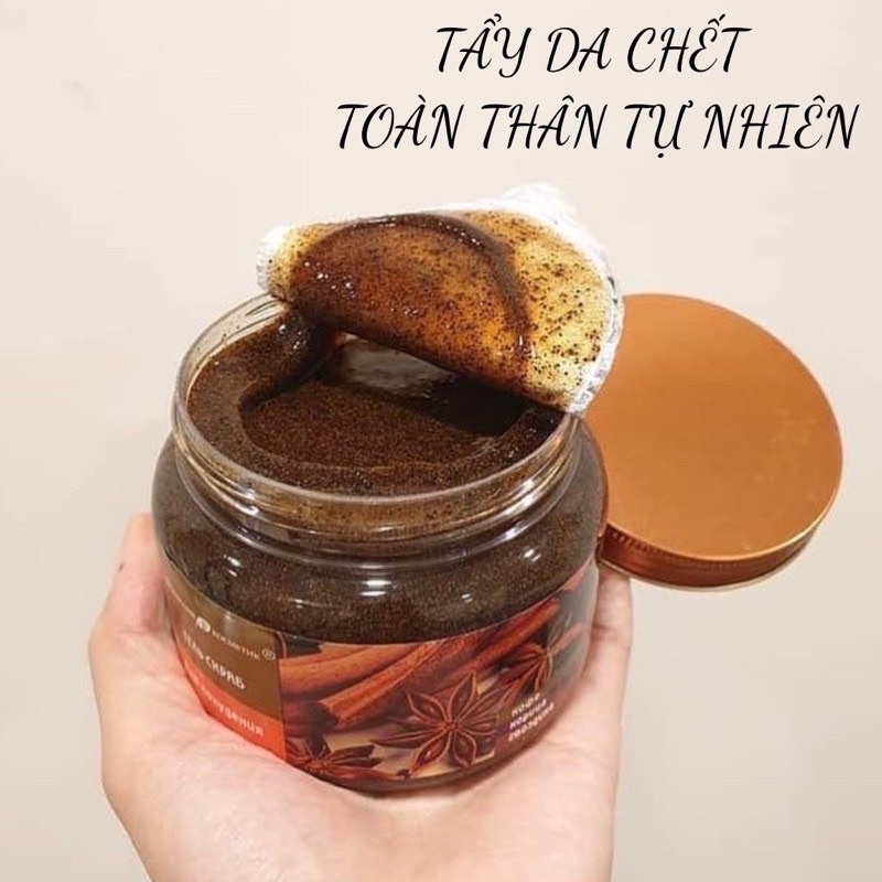 Tẩy tế bào chết body quế hồi Nga chính hãng, trắng mịn, sạch da