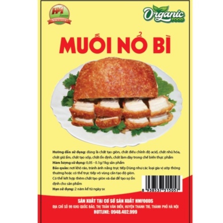 Muối nổ bì tạo độ giòn xốp cho Ba Chỉ Quay, Lợn Quay, Chó Quay....