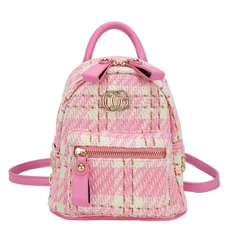 [Mã 153FASHIONSALE1 giảm 10k đơn từ 50k] balo nữ, balo mini gc phối dạ 4 màu siêu xinh