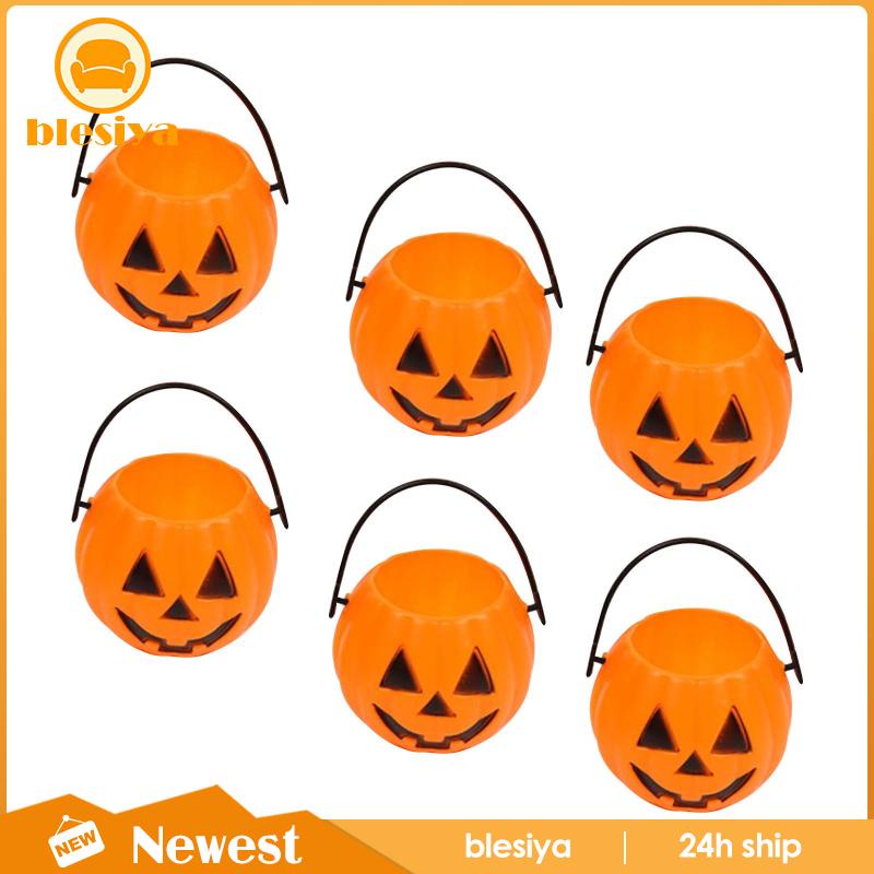 Set 6 Xô Đựng Kẹo Hình Bí Ngô Halloween