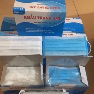 Khẩu trang y tế AMI 4 lớp kháng khuẩn hộp 50c