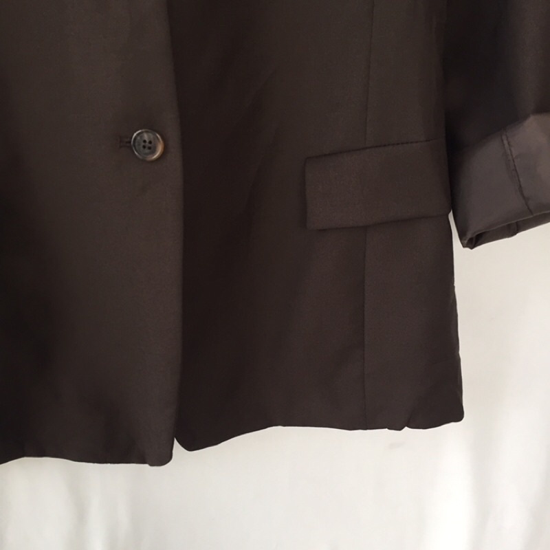 Áo blazer màu nâu Nhật mới len ken