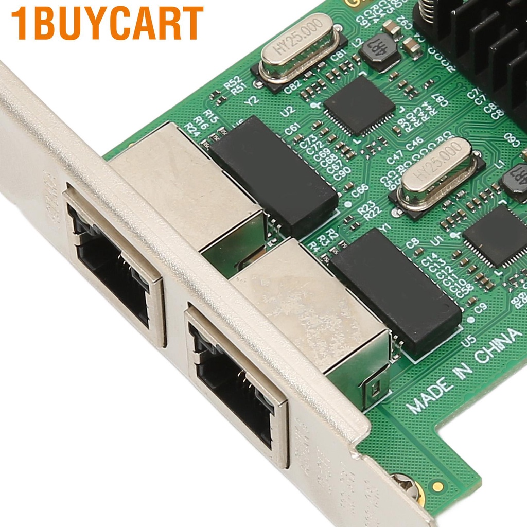 1buycart PCI E NIC Network Card 2 Way RJ45 Port for RTL8111G Chipset PCIE X1 Ethernet LAN Adapter Win Linux VMware