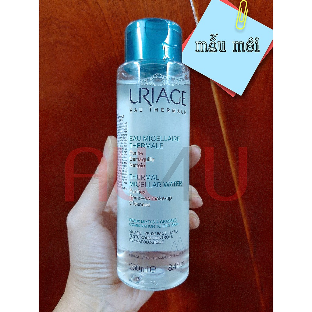 [TEM CTY] Uriage Thermal Micellar Water PMG 100mL &amp; 250mL (Nắp xanh lá đậm) - Nước Tẩy Trang Dành Cho Da Dầu, Hỗn Hợp.