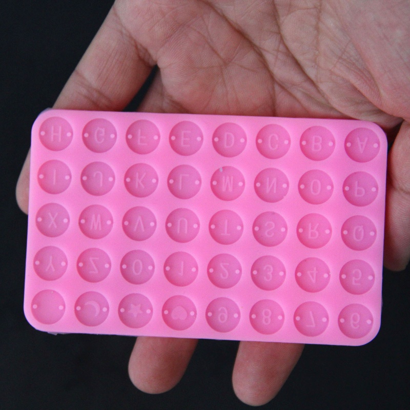 Khuôn Silicone Hình Tròn Làm Móc Khóa Epoxy Resin DIY