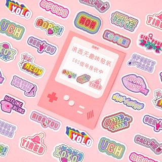 Enjoymore ✨ Set 40 Miếng Dán Chữ Tiếng Anh Sáng Tạo Trang Trí Planner Nhật Ký Washi Sticker