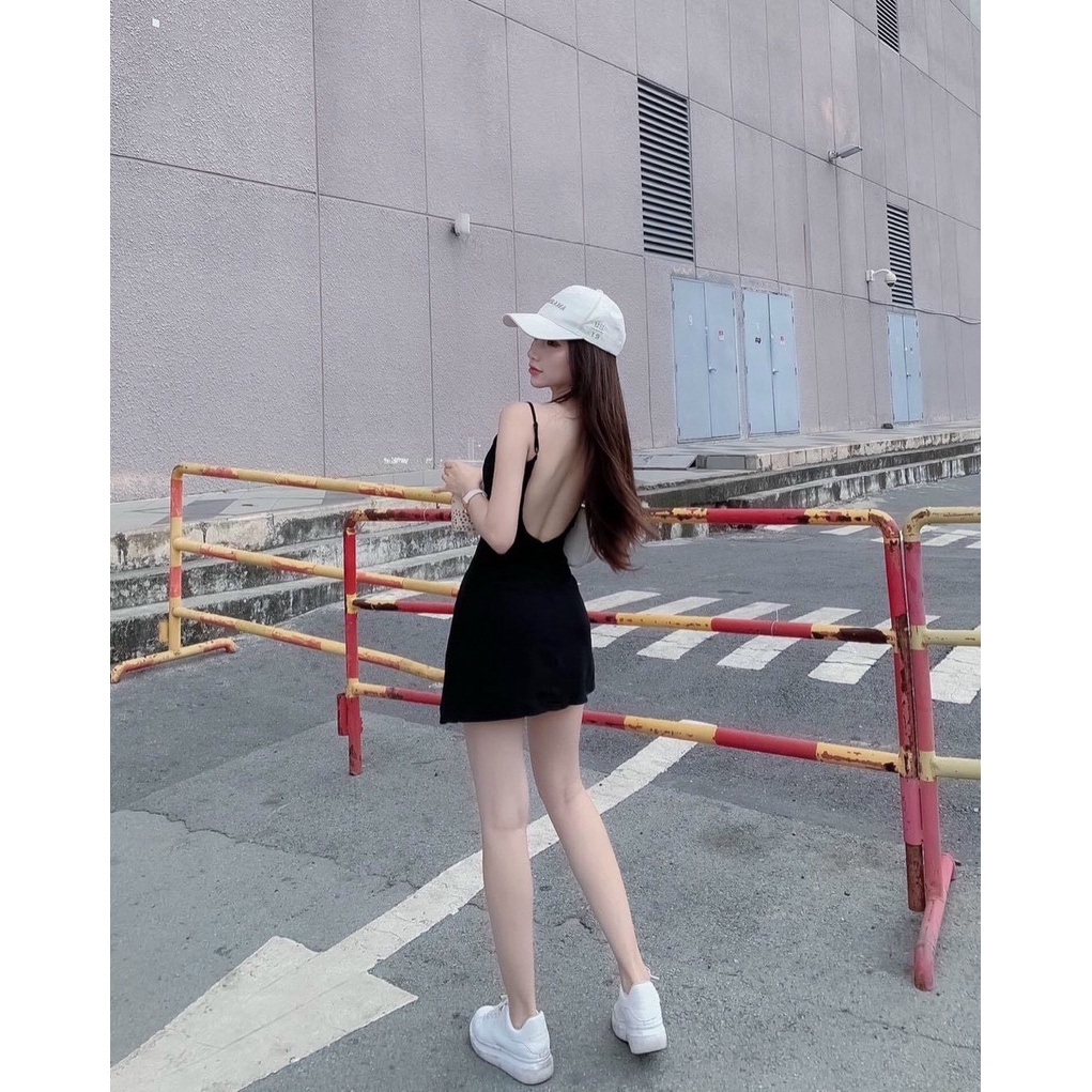 Đầm body hai dây  hở lưng sexy quyến rũ Yona CÓ MÚT  - Đ0069 | steven.factory
