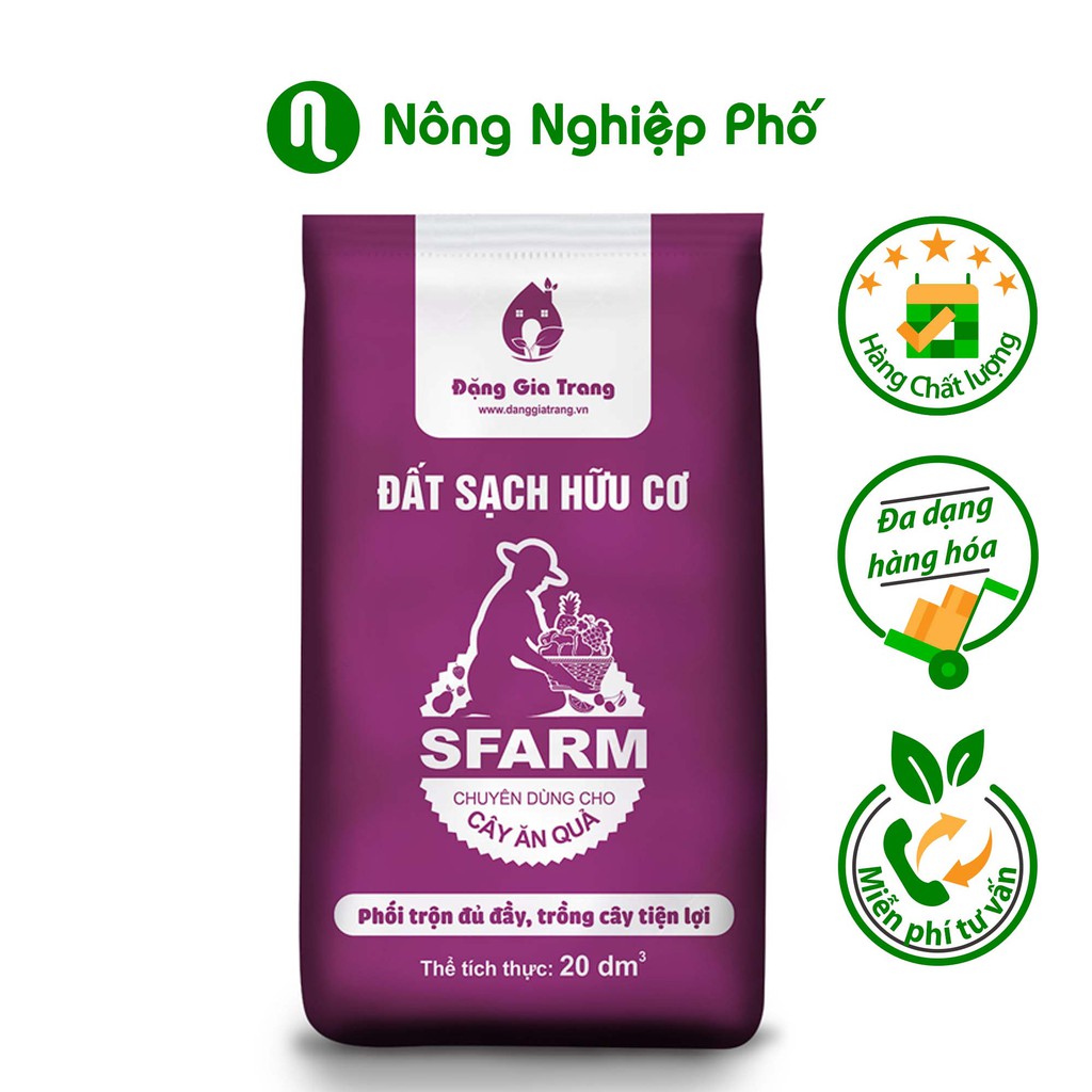 Đất sạch hữu cơ Sfarm chuyên dùng cho cây ăn quả