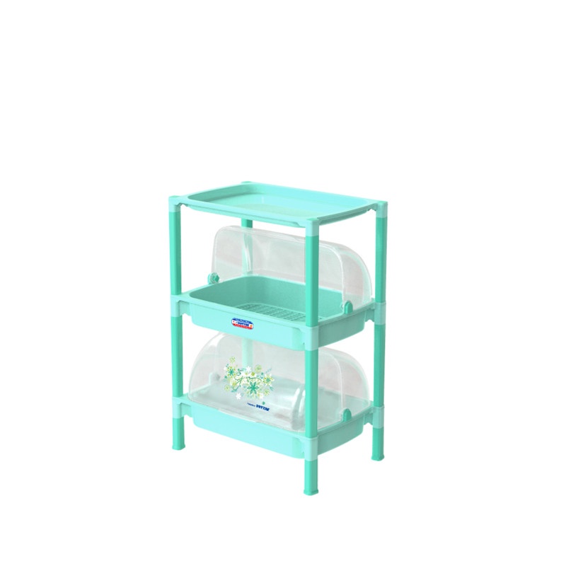 Kệ chén nắp nhỏ 2 ngăn Duy Tân ( 47 x 35.5 x 78 cm) - Chuyên đựng đồ ăn, chén bát (màu ngẫu nhiên)