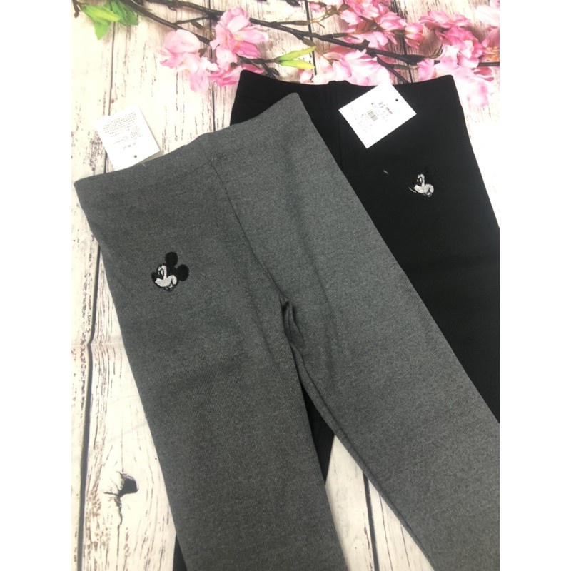 Bigsize  Quần legging len tăm thêu hình chuột mickey trên túi siêu hot mẫu mới thu đông 2020