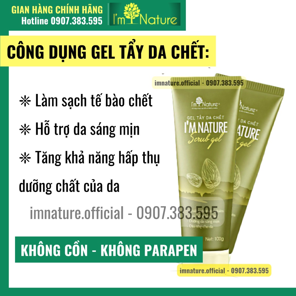 Gel Tẩy Da Chết I'm Nature Sáng Mịn Dưỡng Da 100gr - Dành Cho Da Mặt