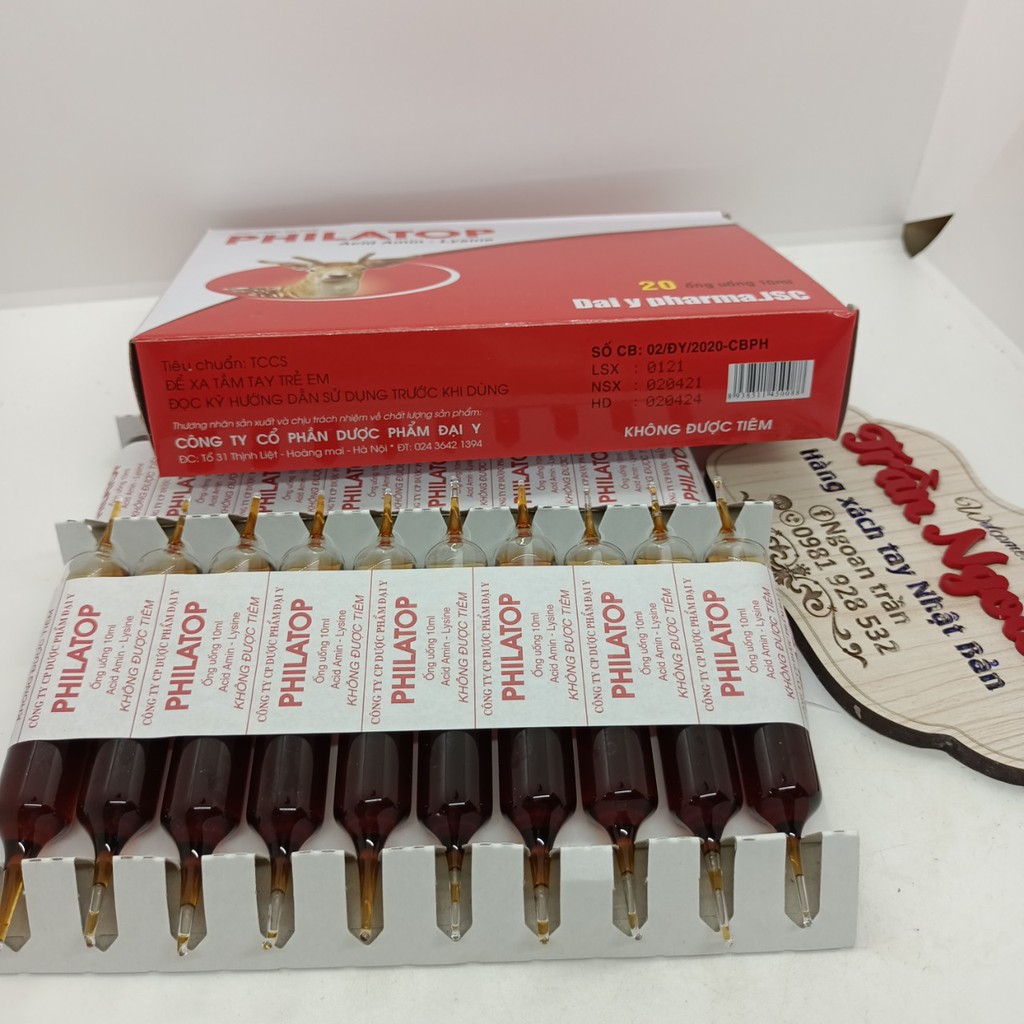 Philatop đạm ống hộp 20 ống thuỷ tinh | BigBuy360 - bigbuy360.vn