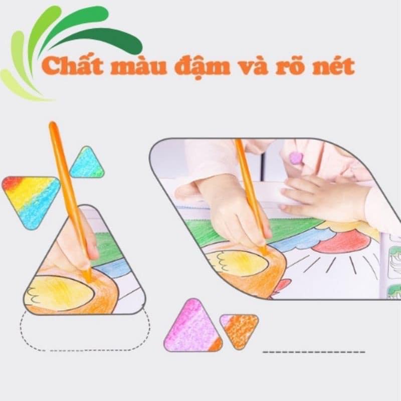 Màu Hữu Cơ, Bút Sáp Màu Hữu Cơ Bộ 12 Màu Và 24 Màu - Không Lem Ra Tay