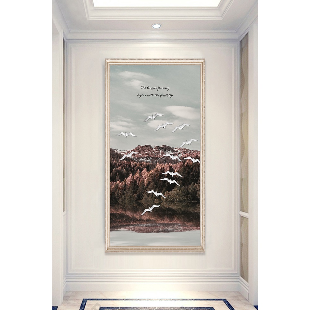 In hình ép gỗ Laminate TRANH HÀNH LANG HIỆN ĐẠI - Mẫu 40 (50x75, 60x90, 70x110). In ảnh theo yêu cầu