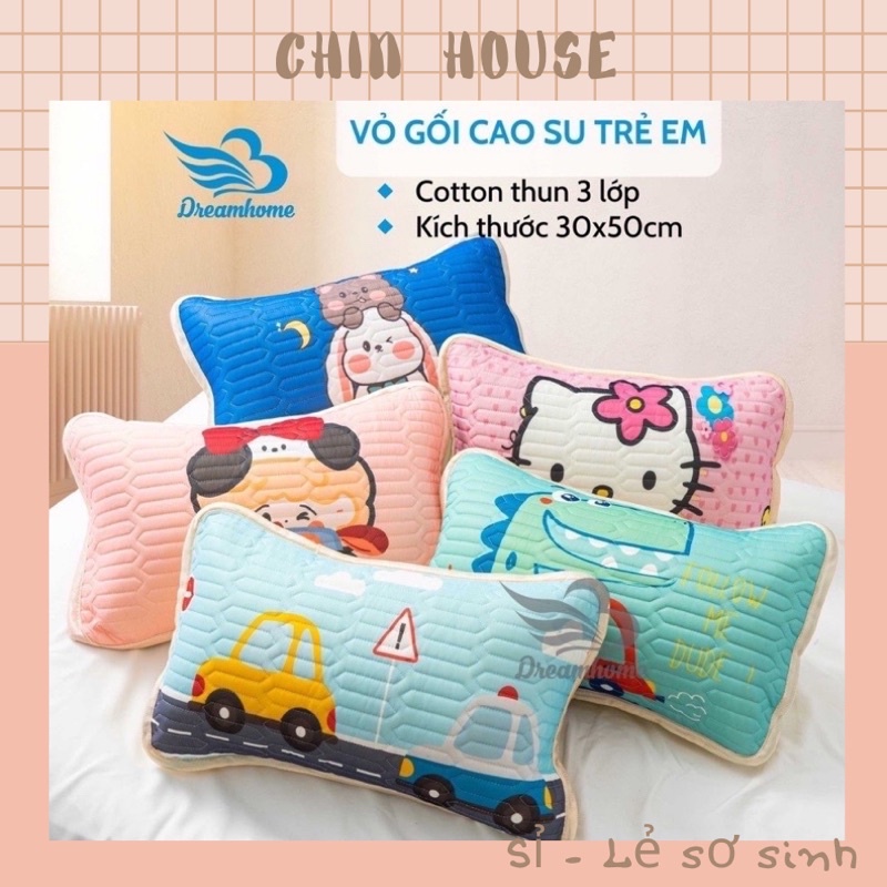 GỐI ĐIỀU HOÀ CAO SU NON 5D CHO BÉ MẪU MÃ ĐÁNG YÊU (sỉ inbox)