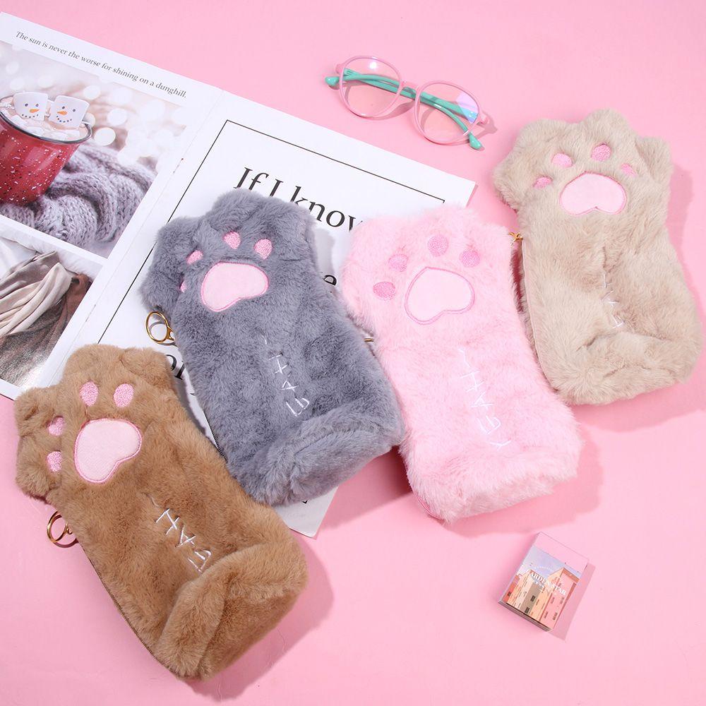 Hộp Đựng Bút/ Đồ Trang Điểm Hình Thú Nhồi Bông Dễ Thương Sức Chứa Lớn Tiện Dụng Cho Học Sinh