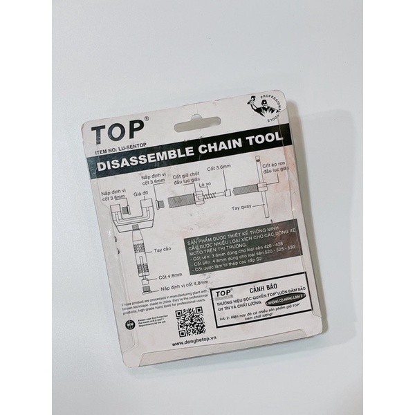 Cảo sên xe máy hiệu TOP, vam đột xích sử dụng được cho cả xe moto pkl