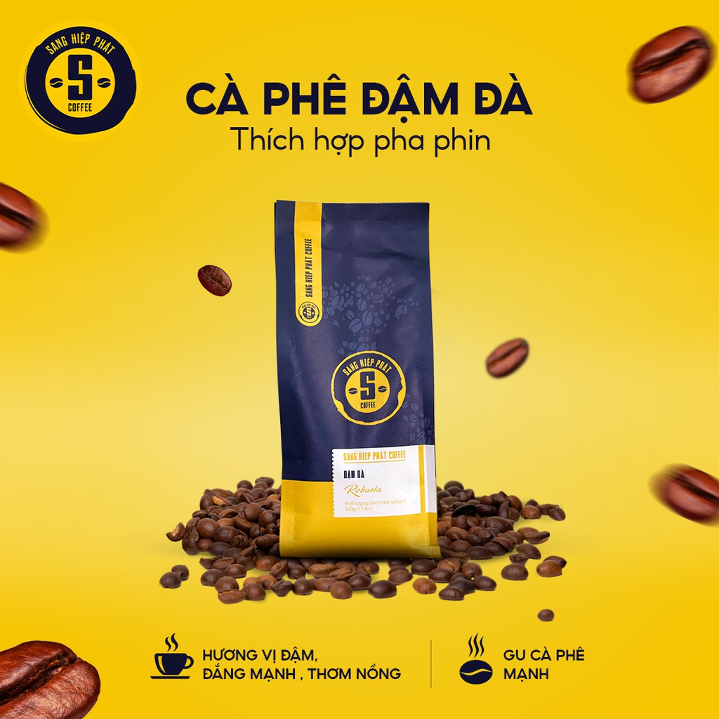 Cà phê Robusta & Culi nguyên chất rang mộc 100% vị đắng mạnh hậu ngọt thơm nồng dùng pha phin từ SaTi Coffee