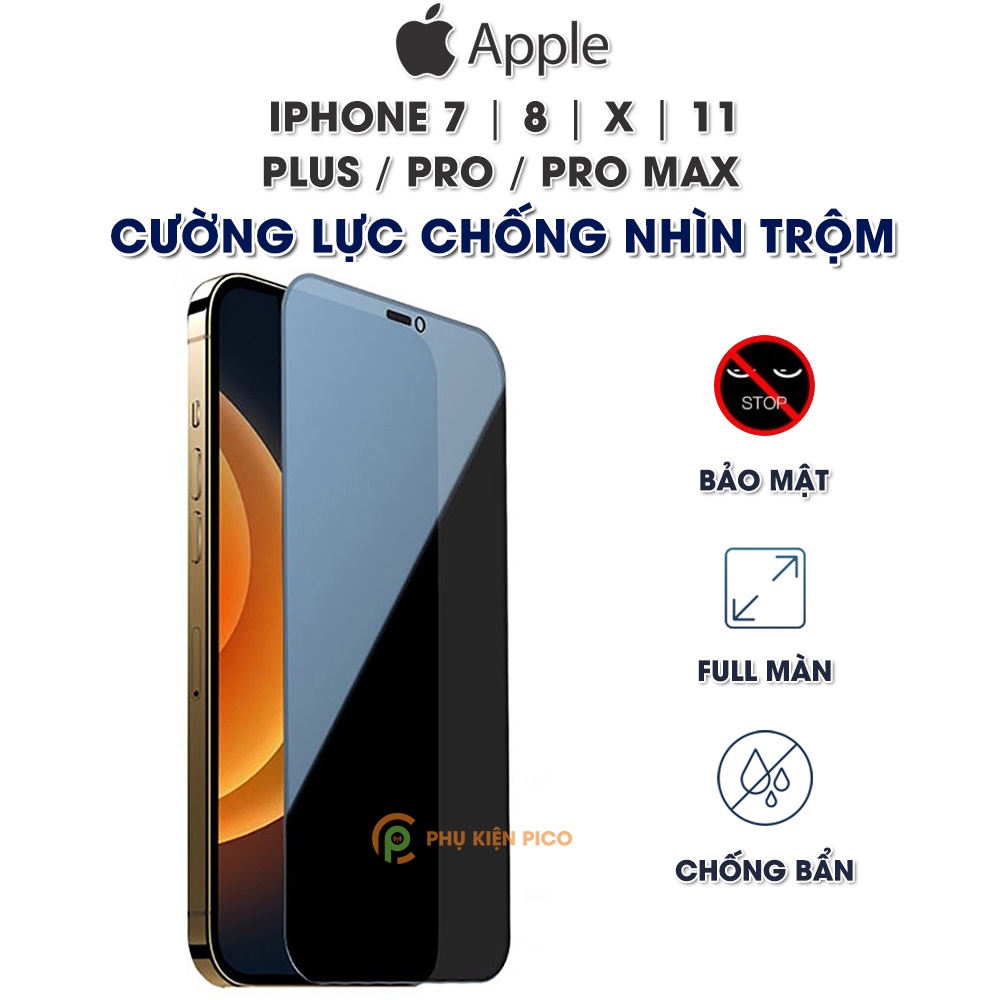 Cường lực chống nhìn trộm Iphone 13 Pro Max / Iphone 7 Plus / 8 Plus / X / Xs / Xs Max / 11 / 11 Pro / 11 Pro Max