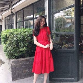 Váy  Đũi Ba Tầng Hot Hít ( Còn Vàng - Đỏ )