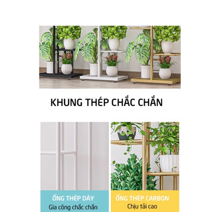 Kệ Cây Cảnh Chậu Hoa 6 Tầng Trong Nhà, Ban Công, Ngoài Trời Bằng Thép Không Gỉ Sang Trọng Bền Đẹp .