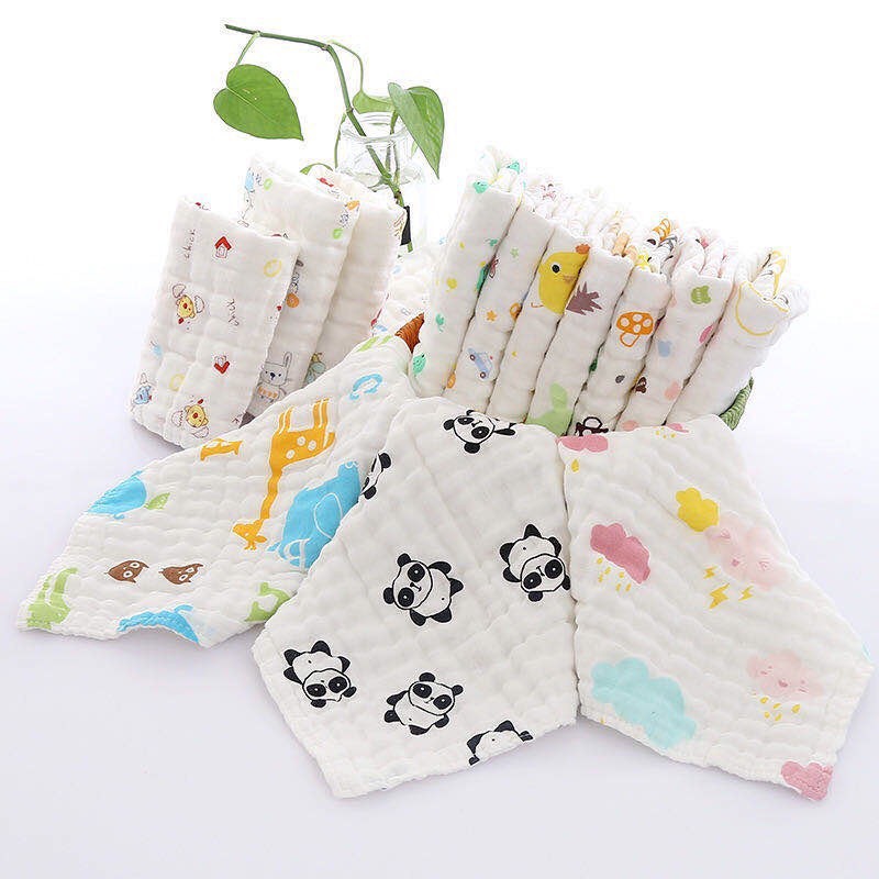 [Hàng Đẹp] Khăn Sữa Xô 6 Lớp Xuất Nhật Mềm Mịn Cho Bé Rửa Mặt 25x25 cm - Susi Kids