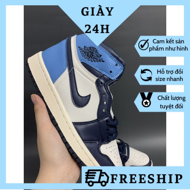 Giày Jordan 1 Cổ cao xanh xám