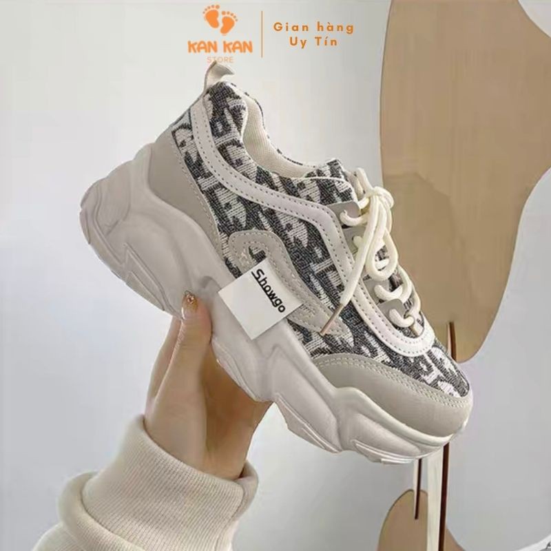 Giày Nữ Thể Thao Sneaker Trắng Độn Đế Cao Hàn Quốc KanKanStore KA053