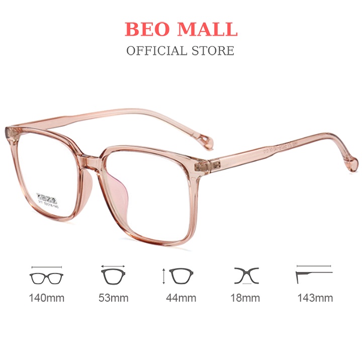 Gọng kính cận nam vuông BEOMALL thiết kế sang trọng cá tính 217