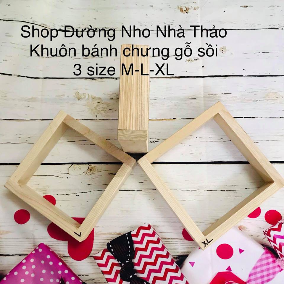 Khuôn bánh chưng gỗ sồi size M 11,5*11,5cm