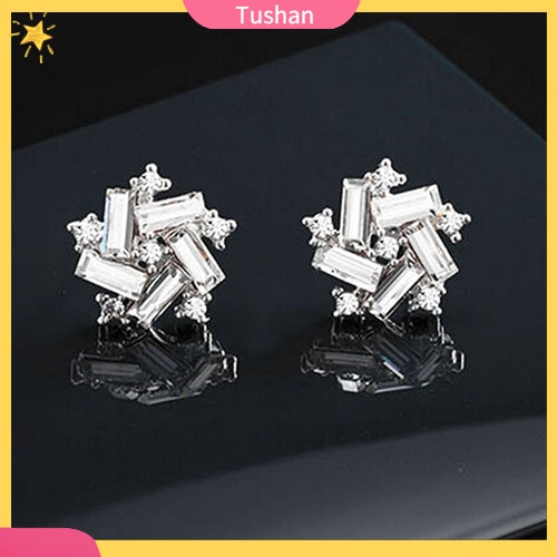 Đôi khuyên tai đính đá phong cách sang trọng thanh lịch dành cho nữ
