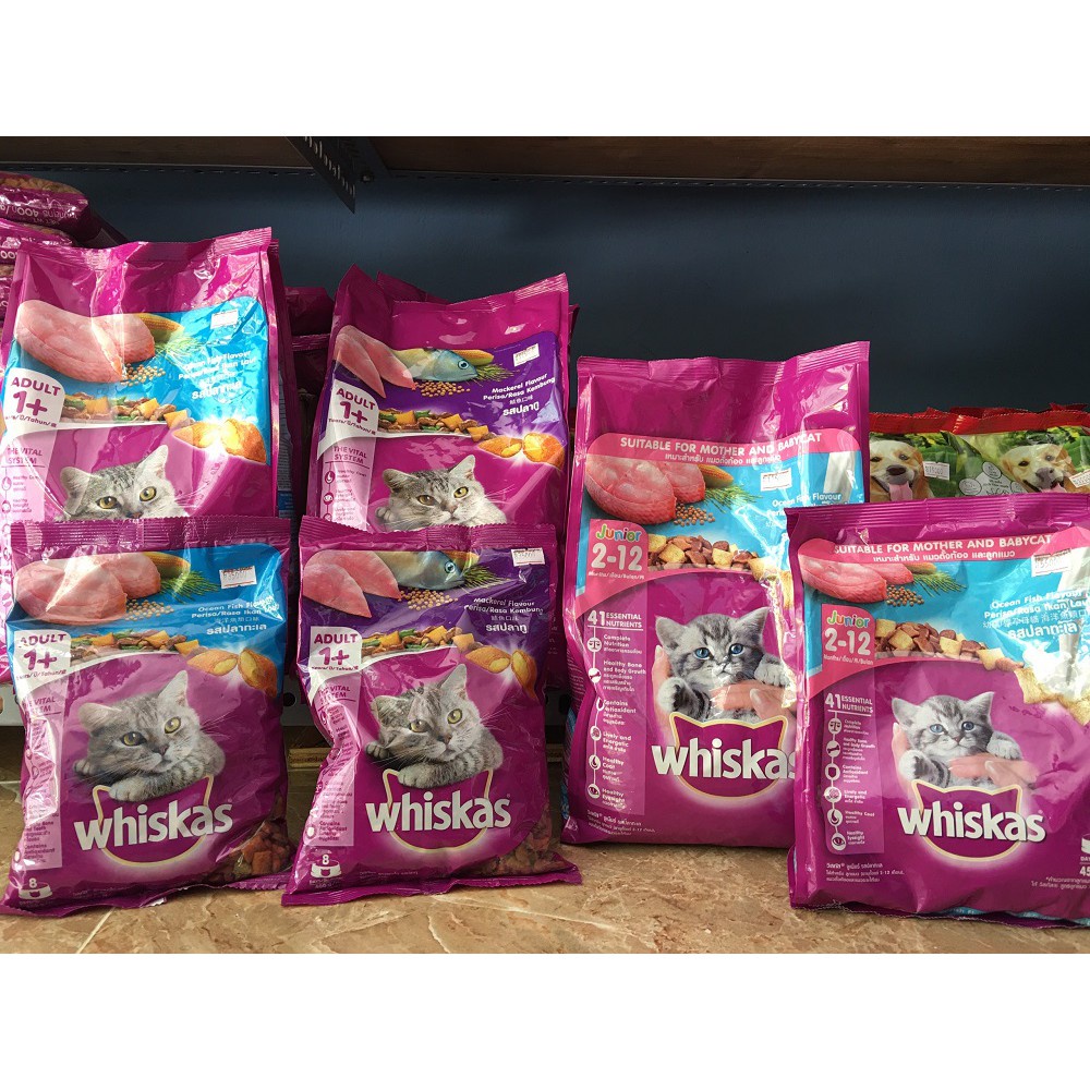 Hạt Whiskas cho mèo gói 400g vị cá thu cá biển thơm ngon giàu dinh dưỡng PetTools