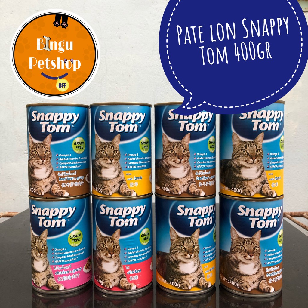 [HÌNH TỰ CHỤP] Pate Snappy Tom Lon 400g - Thức Ăn Pate Cho Mèo Trưởng Thành