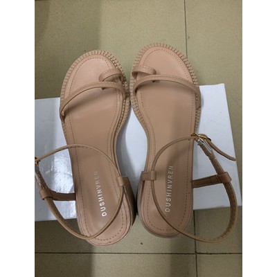 Sandal nữ xỏ ngón dây mảnh đế vuông cao 5cm