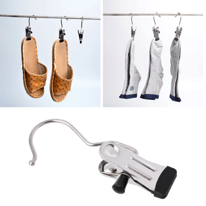 Giá Đỡ Kẹp Treo Rèm Cửa / Quần Áo Bằng Thép Không Gỉ
