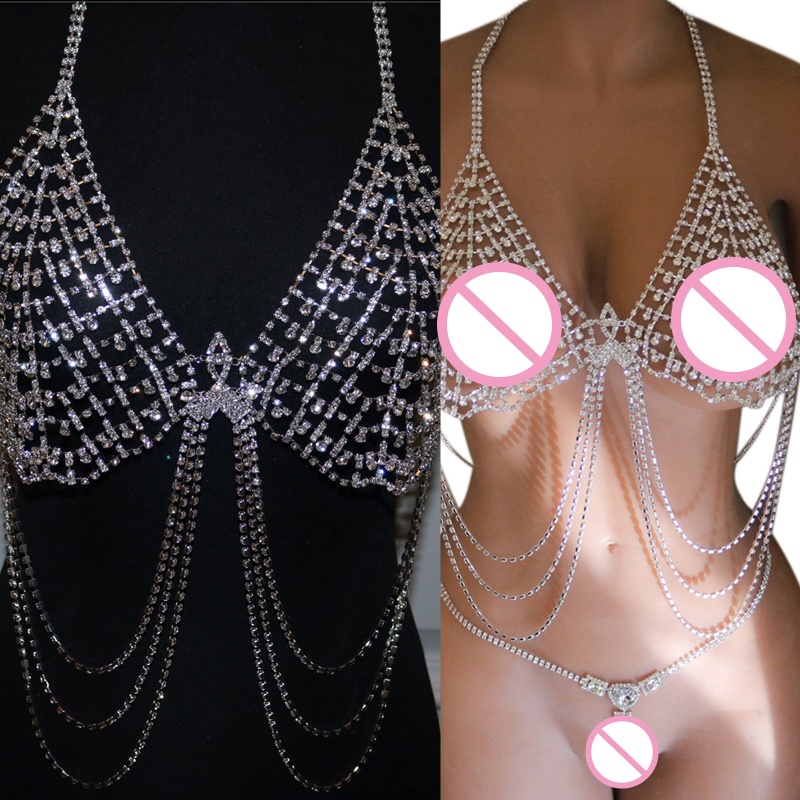 Vòng cổ Toàn Thân Đính Đá Tua Rua Phong Cách Boho Cho Nữ