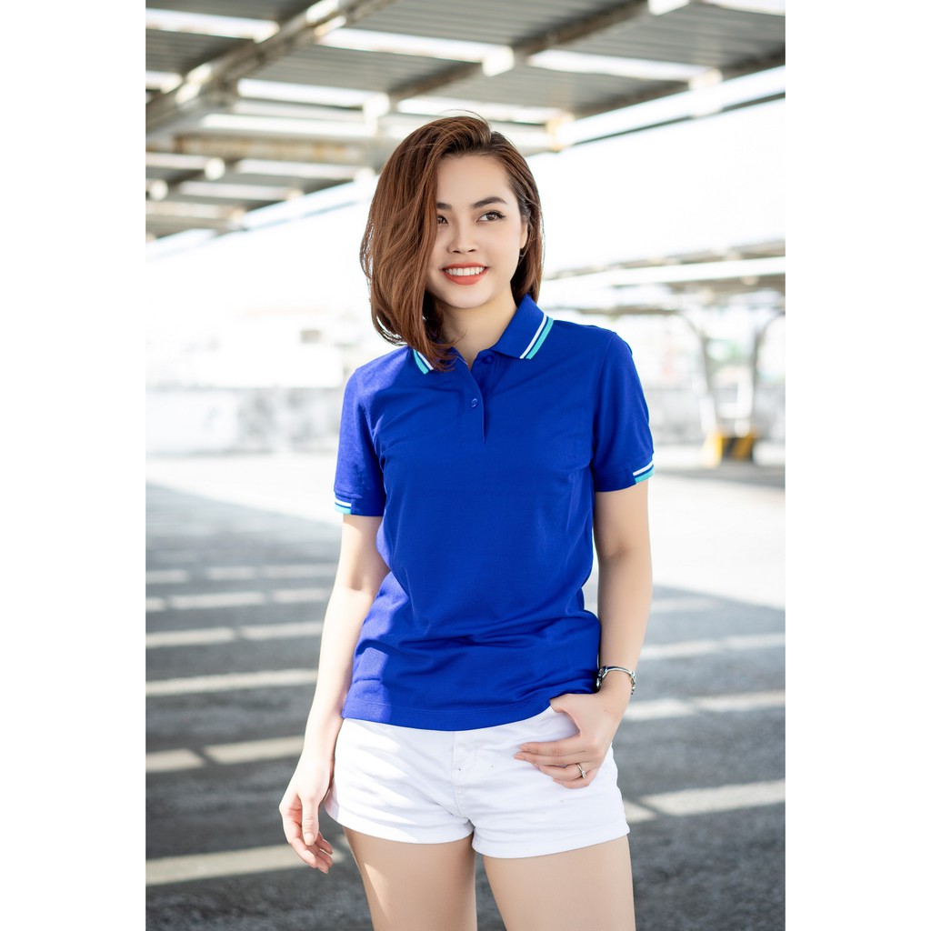 Áo Polo Nữ Poligan Nhập Khẩu Thái Lan (Navy/Green)