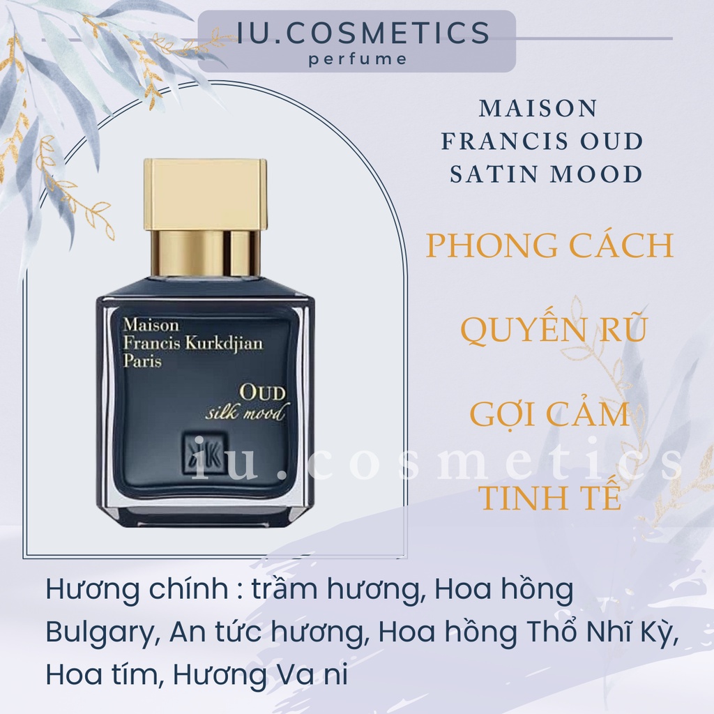 Nước hoa nữ Maison Baccarat Rouge 540 dung tích 70ml - Dầu thơm nữ tính quý phái sang trọng thơm lâu - iu.cosmetics