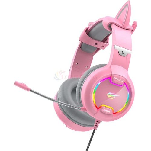 Tai nghe chụp tai có dây Gaming Havit HV-H2233d - Hàng chính hãng - LED RGB nổi bật, âm thanh vòm